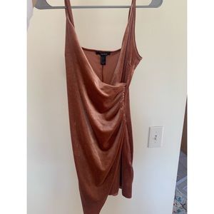 Peach/pink Forever 21 velvet dress!
